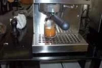 Shot with 13.5g of coffee, double basket