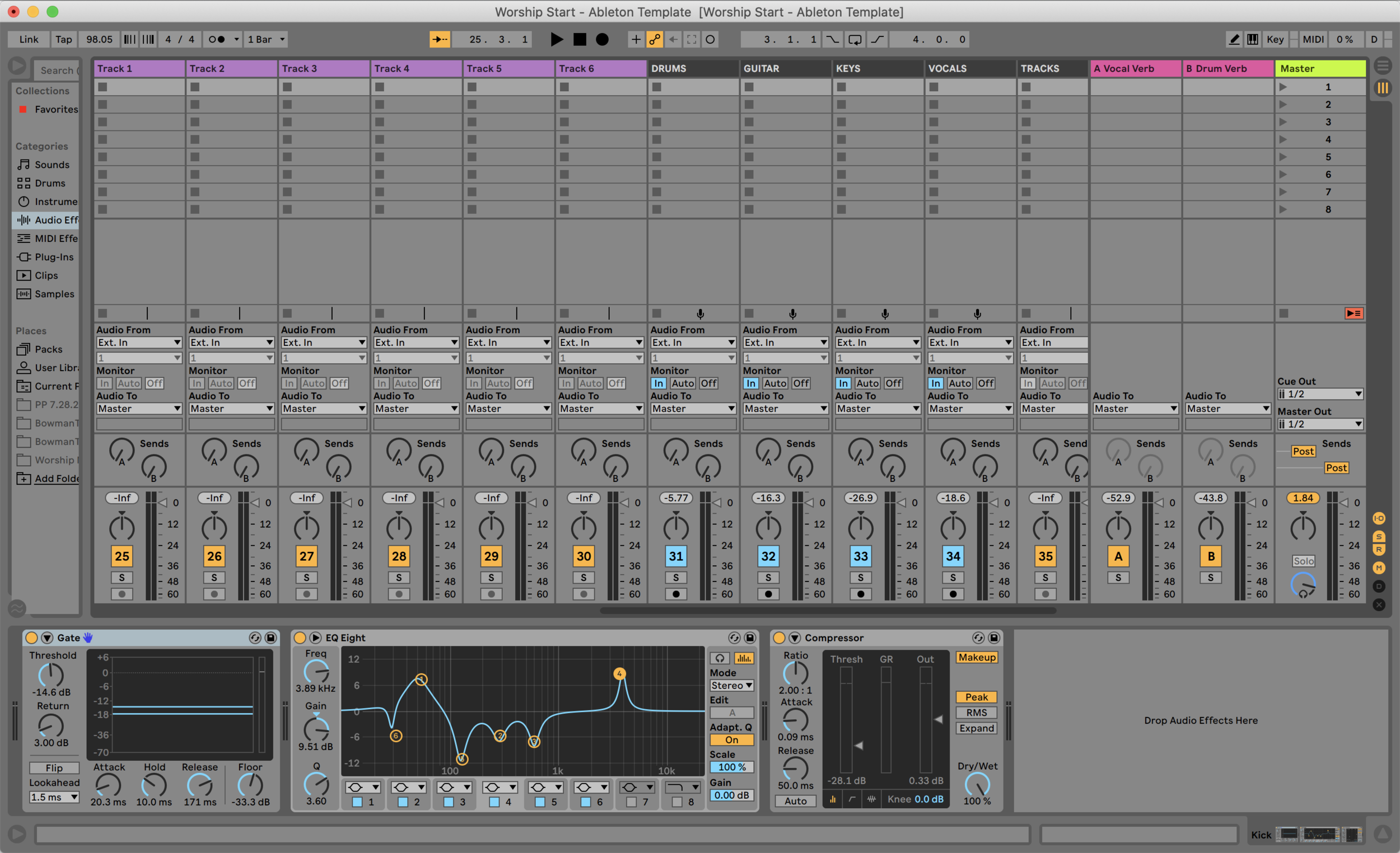 Ableton Live Mix Template — Worship Start Ableton Live Mix Template — Worship Start