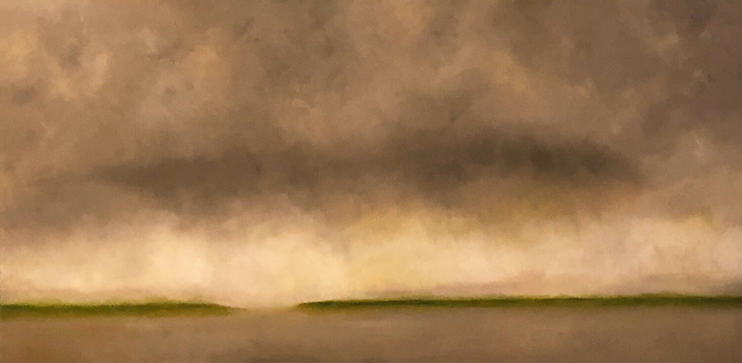 Marsh Opening and Large Cloud Bank 24" X 48"