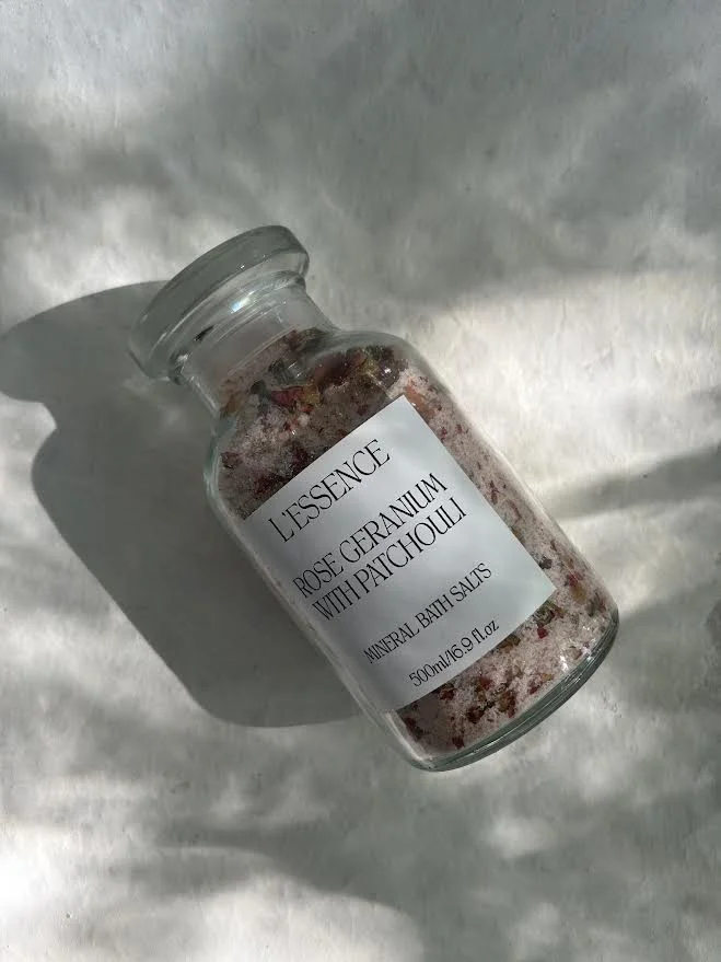 Rose Geranium &amp; Patchouli Mineral Bath Salts