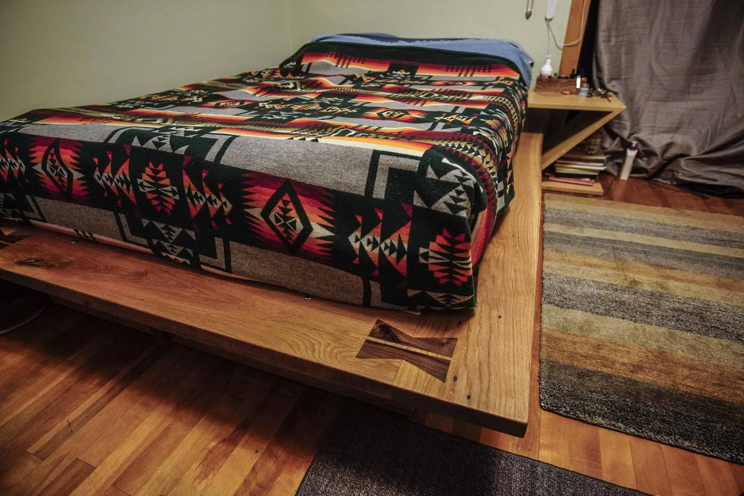 Reclaimed Oak Platform Bed