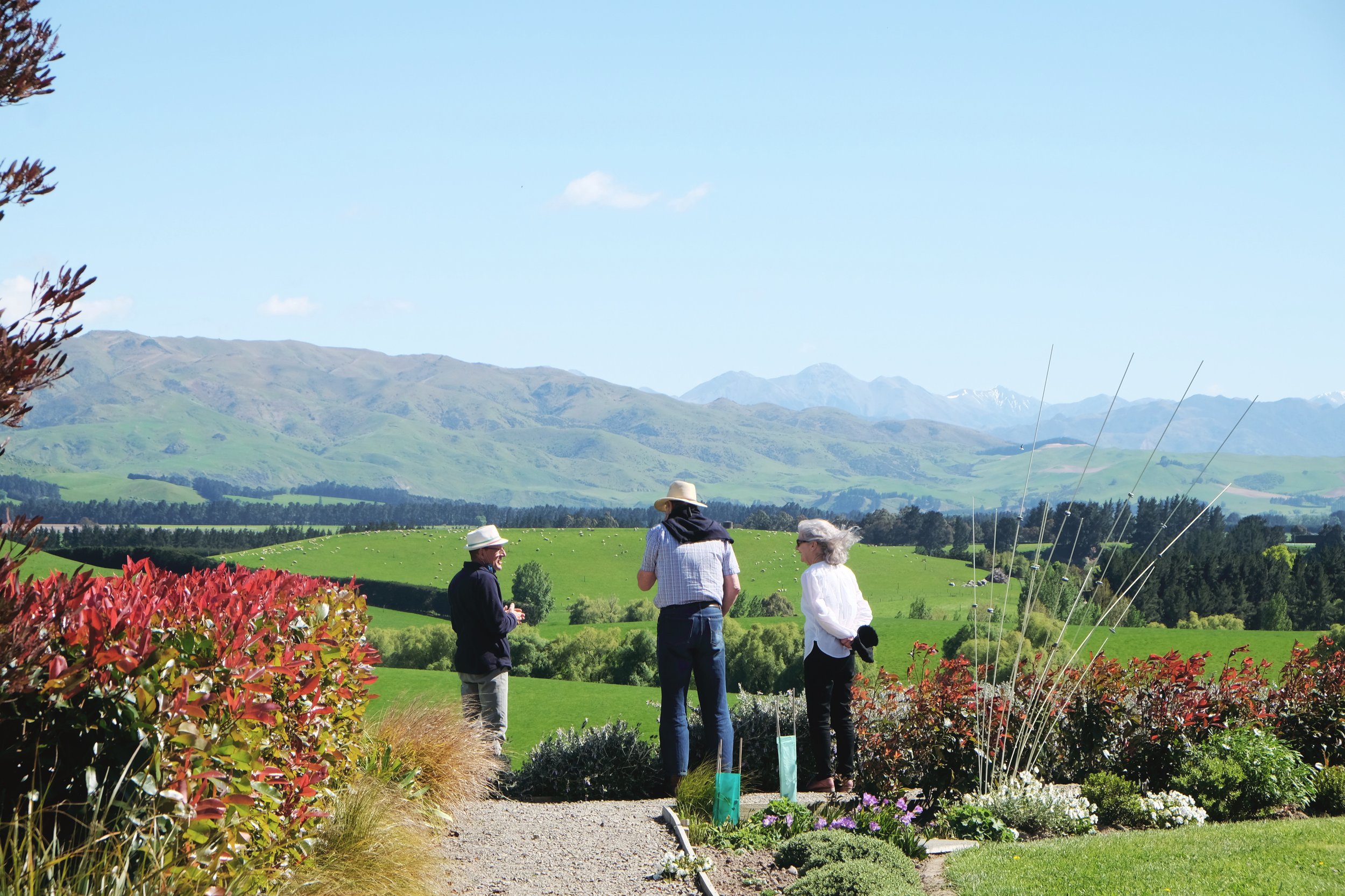 On the ground with the gardeners