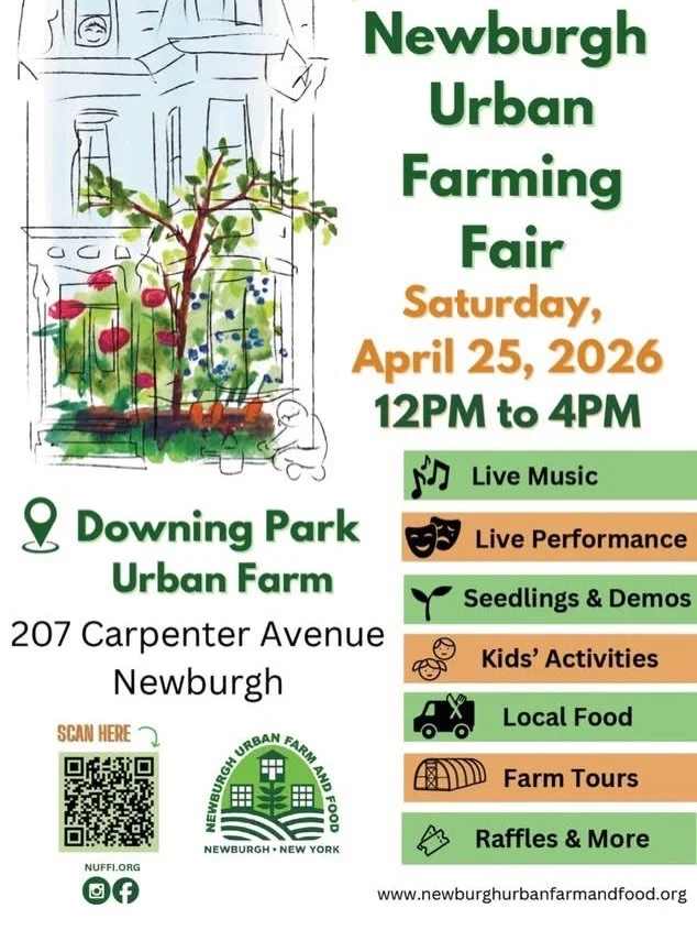 We&rsquo;re excited to be part of the 10th Annual Newburgh Urban Farming Fair! 
🥦🥕🌶️🧄🥬🍅🫜🫛
Join Downing Park Conservancy on Saturday, April 25, from 12&ndash;4 PM at the Downing Park Urban Farm
207 Carpenter Ave
Newburgh
🌻🌱🌼🌸🪻🌿🪴🌾
This 
