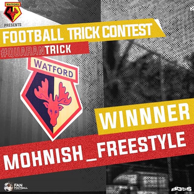 The winner of the Football Trick Contest presented by @watfordfcofficial is @mohnish_freestyle ! 
Congratulations 🔥
.
.
.
.
.
#freestyle #freestylefootballer #freestylercommunity #footballer #footballfreestyler #footy #freestylefootball #footballfre
