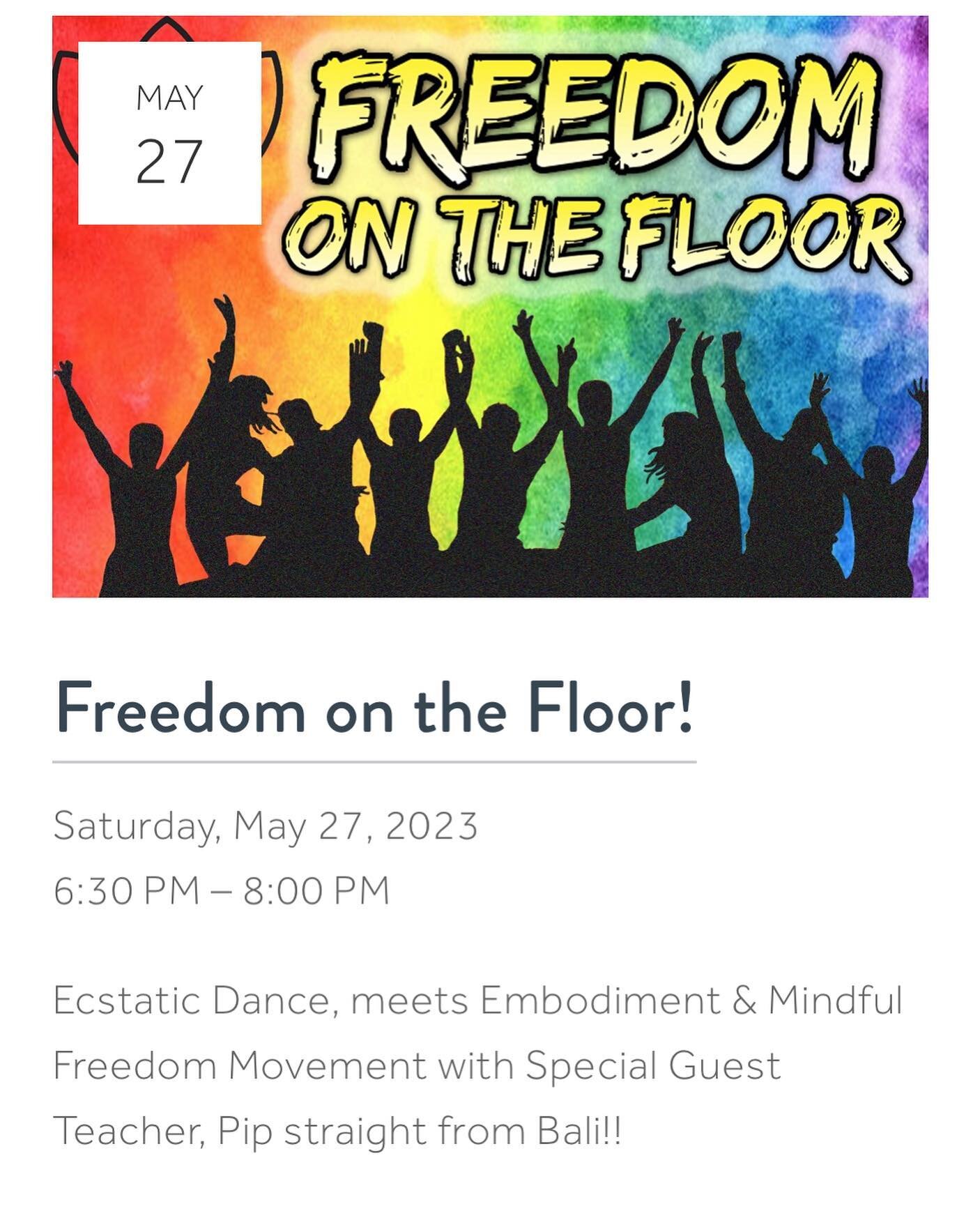 2 weeks until our Freedom on the Floor dance event with guest host @piphersee 🎉🎉🎉 

Limited spaces available for this fusion of ecstatic dance, embodiment &amp; mindful movement. 

Find out more on the events page online (link in bio) 

See you on