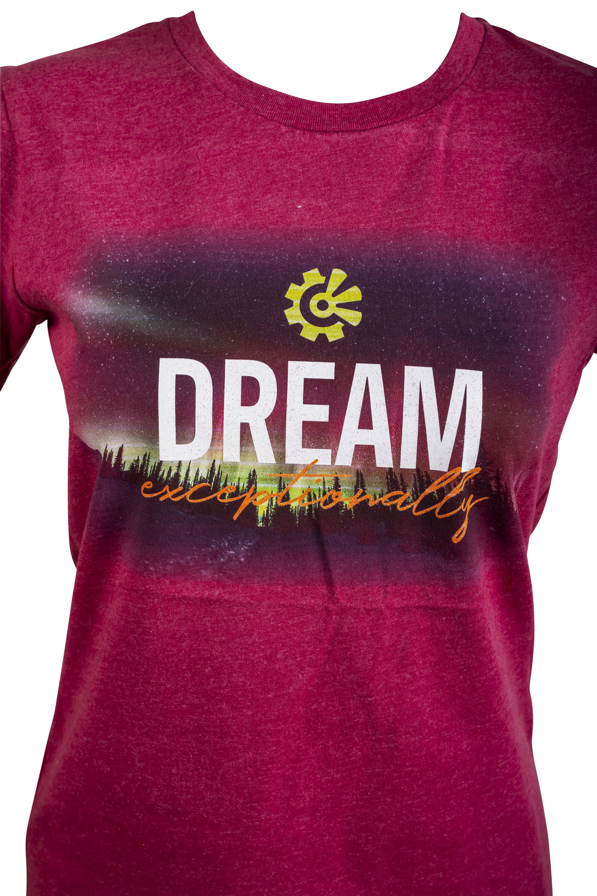 Fisher Creative ladies dream t shirt red closeup