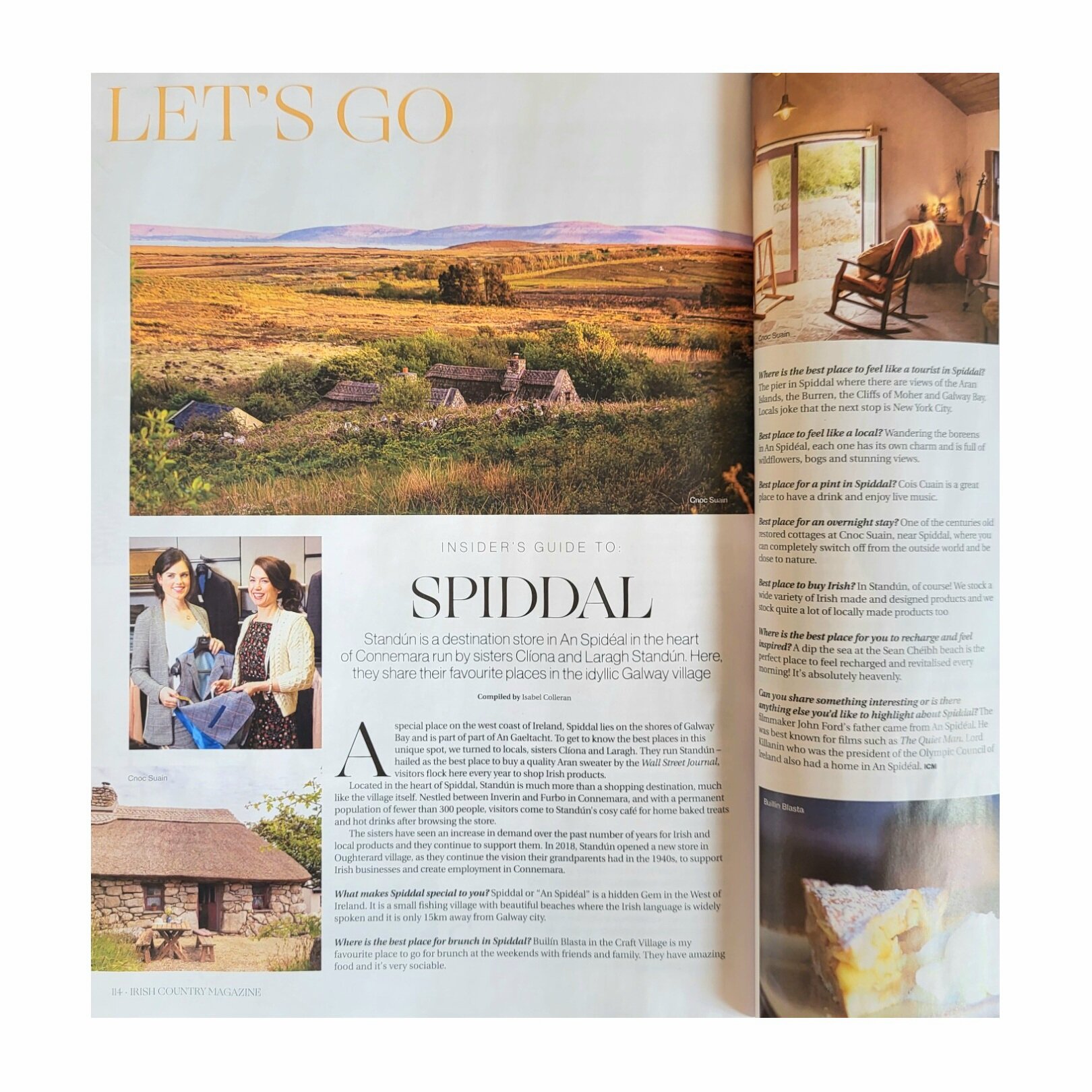 Thrilled to be mentioned in the latest edition of @irishcountrymag! 
It features Dearbhaill Stand&uacute;n's (of Cnoc Suain) nieces, Cl&iacute;ona &amp; Laragh Stand&uacute;n, of @standunireland clothing &amp; gift shop in Spiddal, who carry on the l