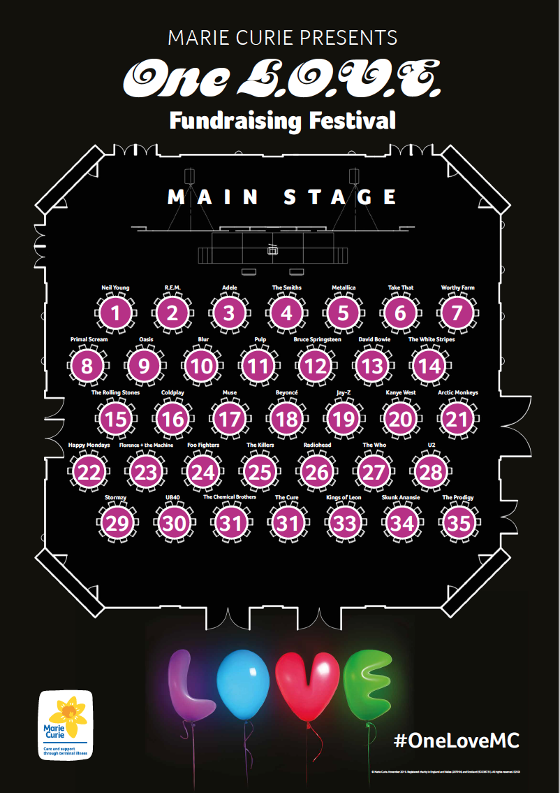 Festival table plan