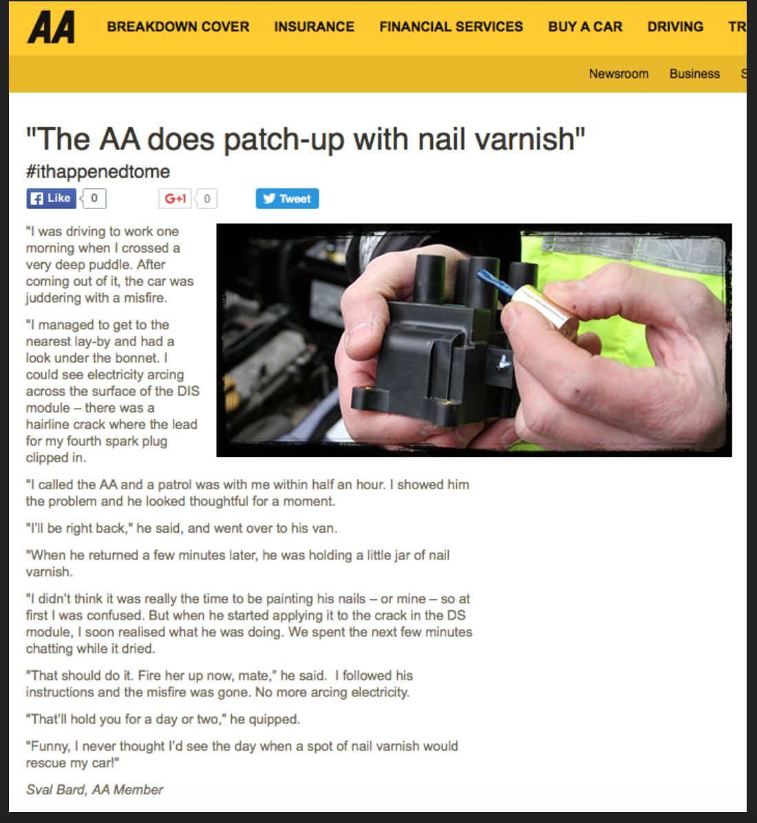 Nail varnish story – theAA.com