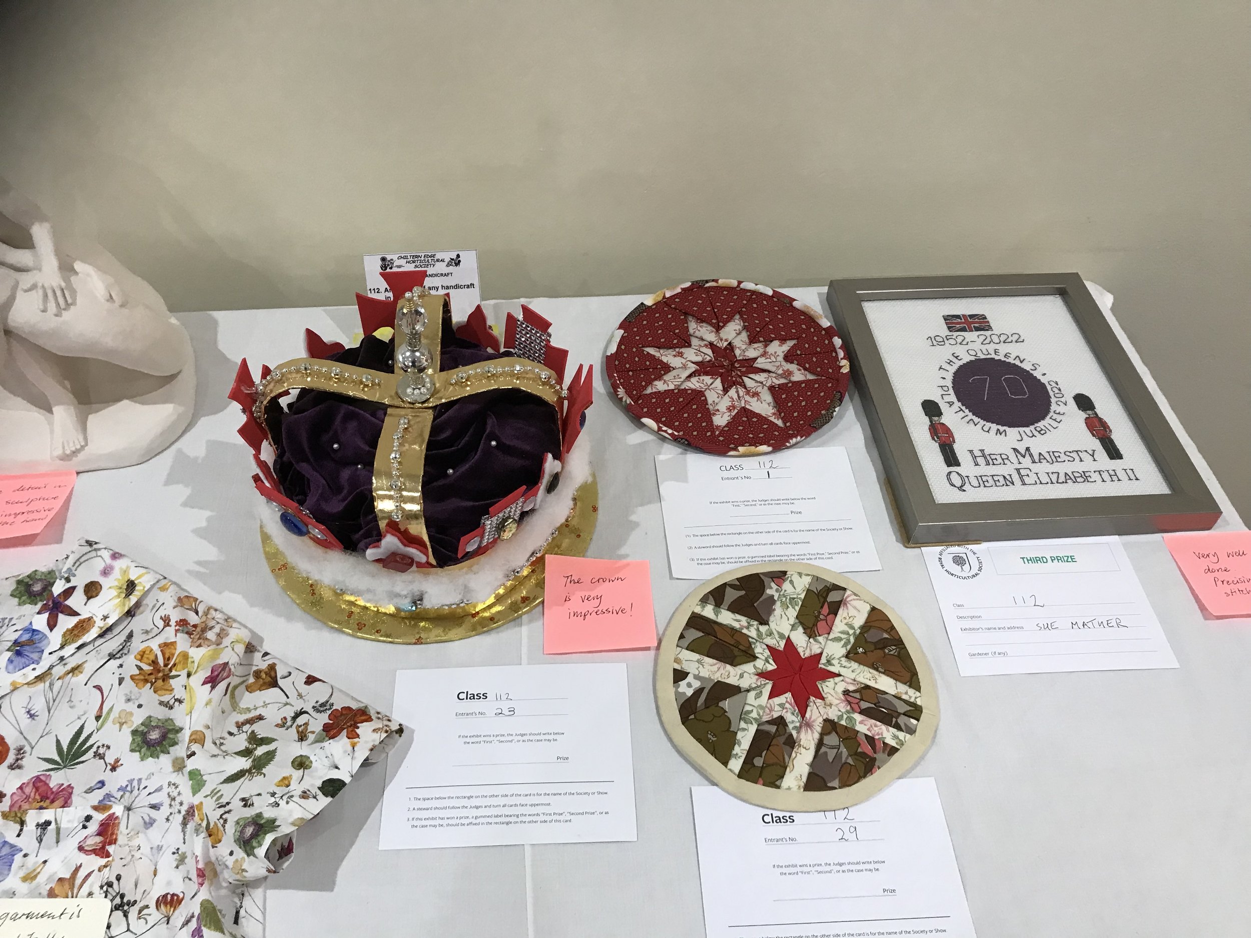 112. An article of any handicraft in any