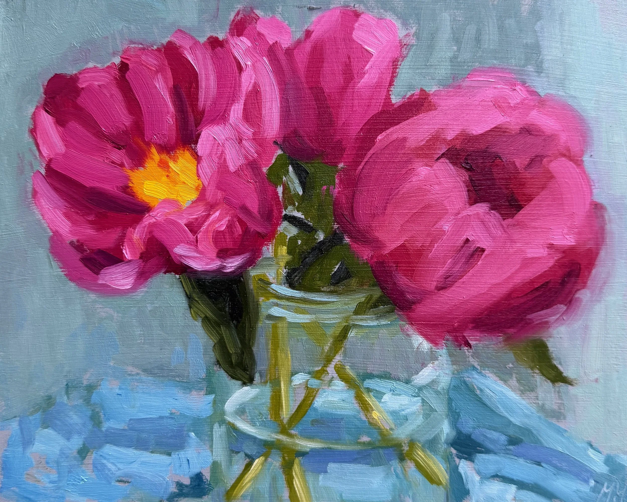 Pink Blousey Peonies