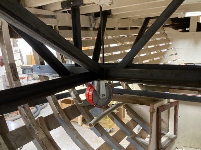custom steel trusses to take the load when cut at waterline