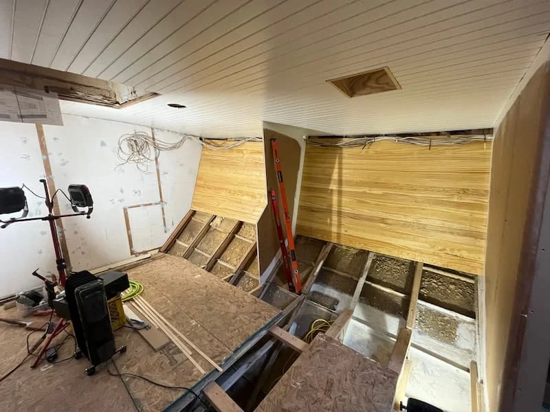 Build out of new schooner interior