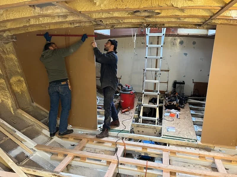 Build out of new schooner interior