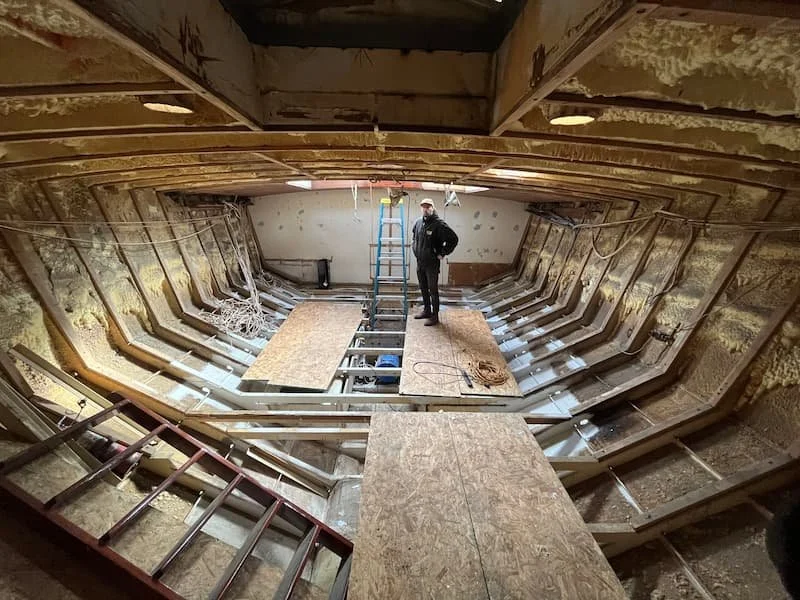 Schooner Alliance gutted and ready for new interior