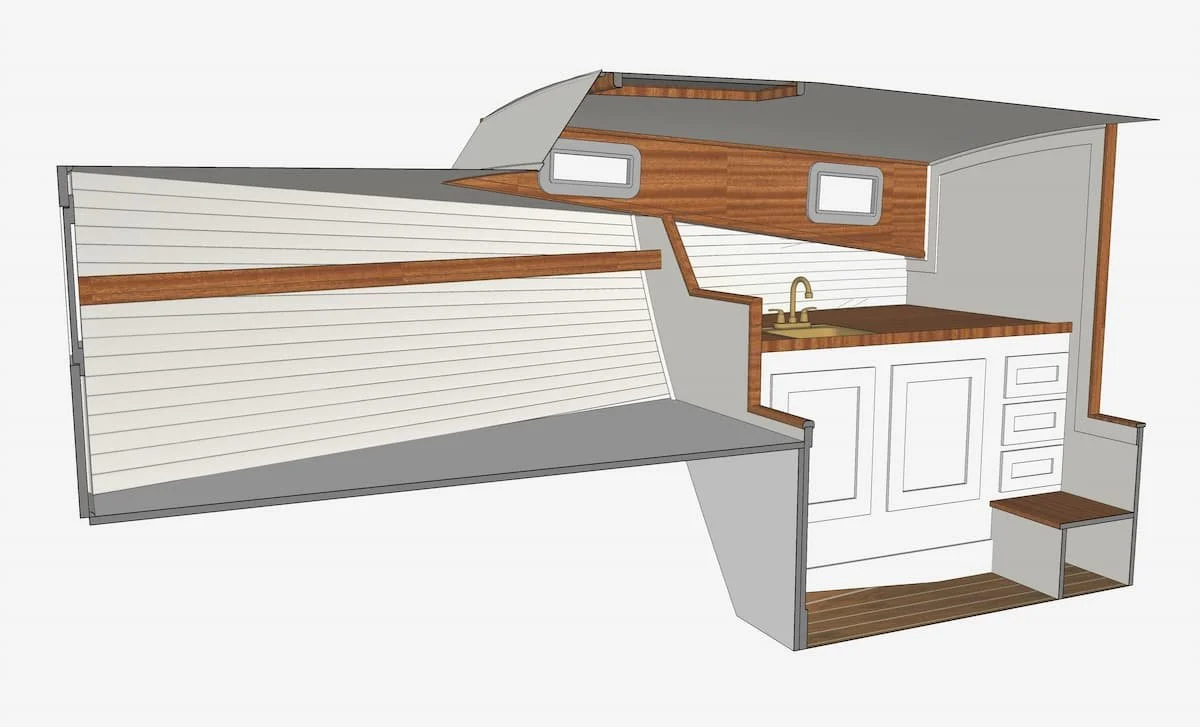 3-D rendering of new interior