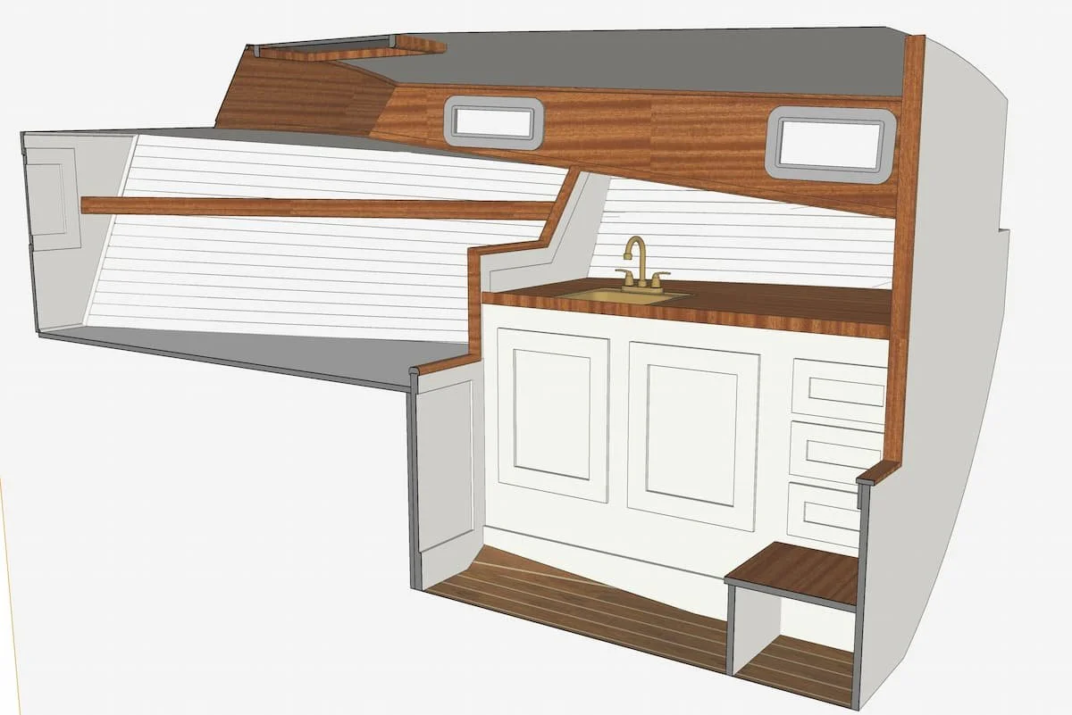 3-D rendering of new interior