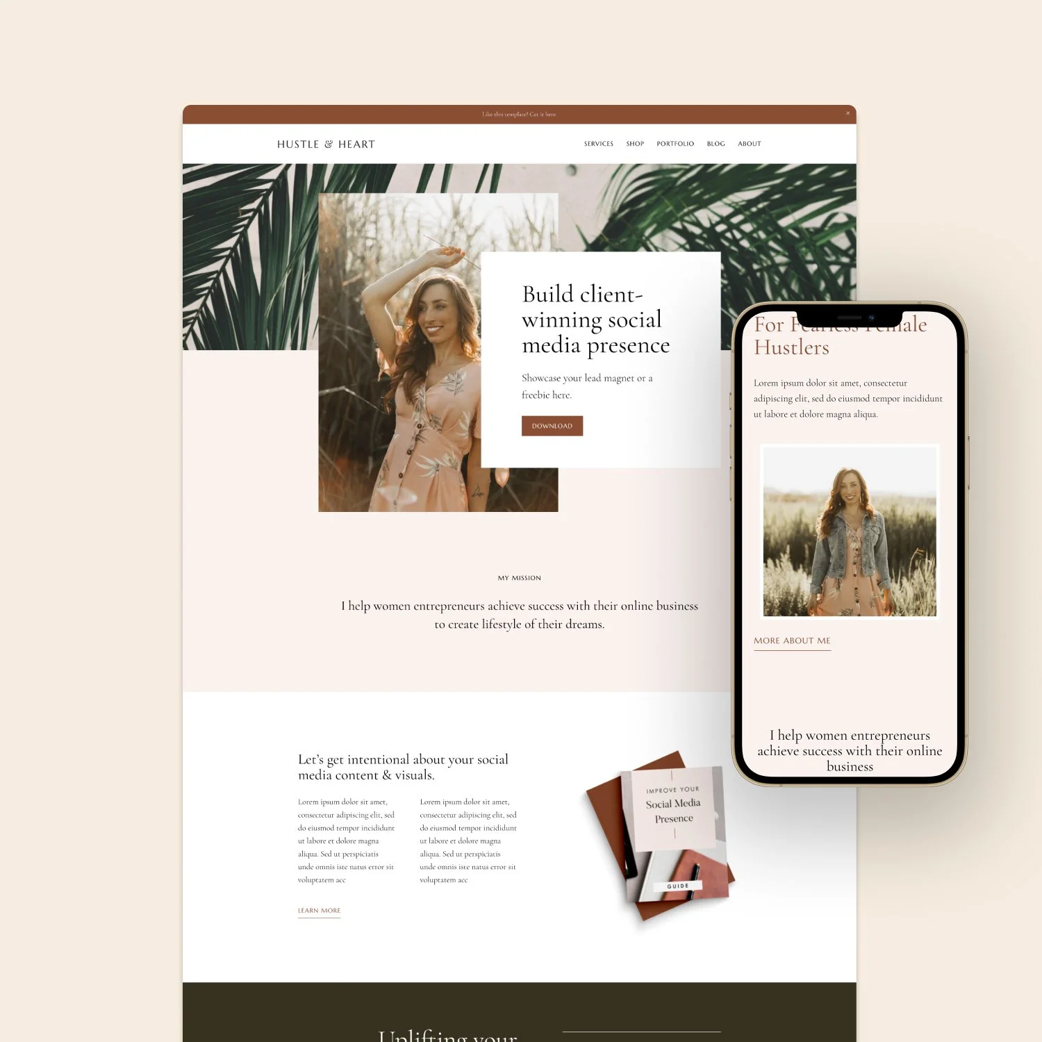 Hustle & Heart – Squarespace 7.1 Fluid Engine