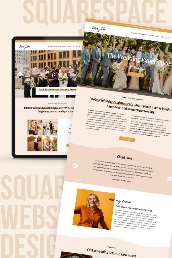 Squarespace Website for Wedding Photographer — Applet Studio