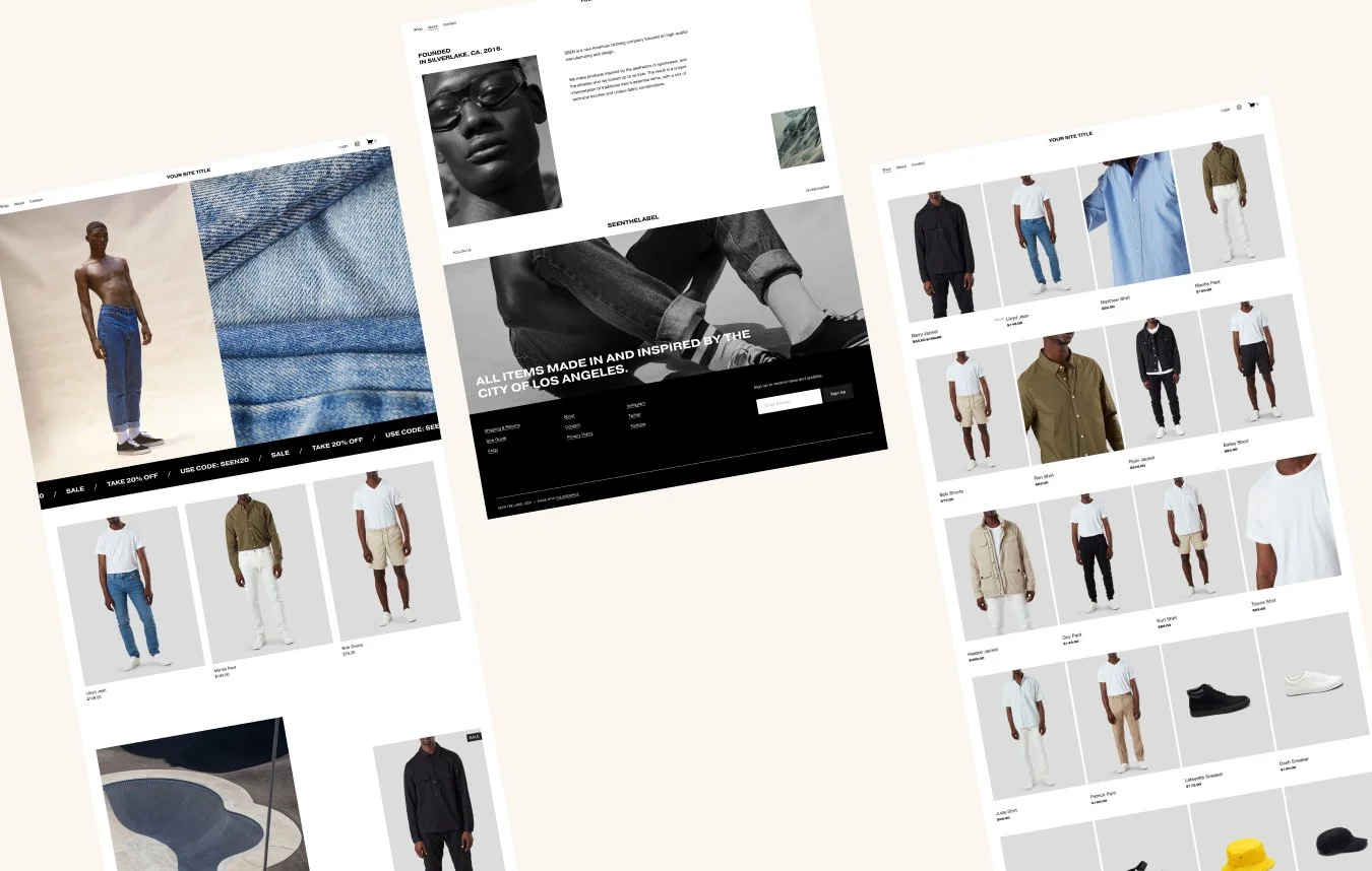 Free Squarespace Template Seen