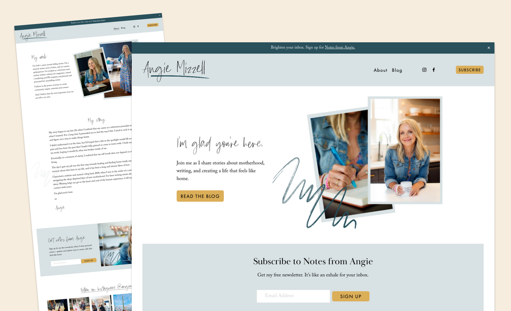 Calming Squarespace Website for a Personal Blog — Applet Studio