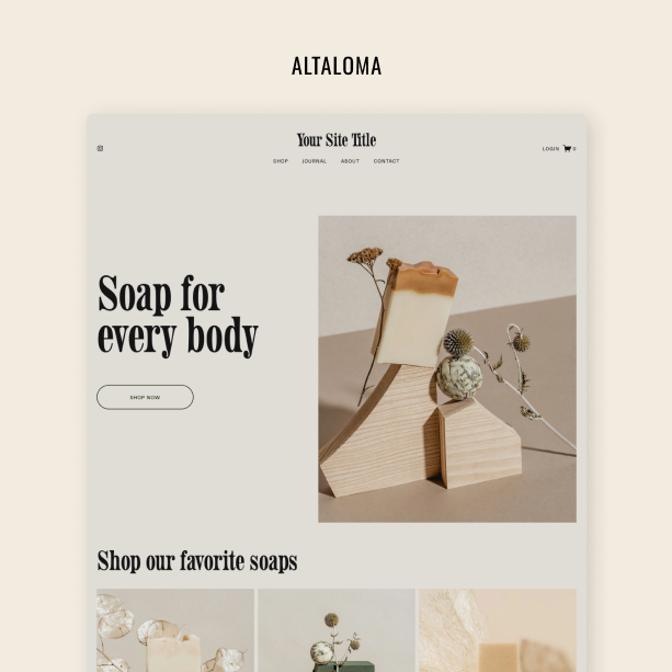 Altaloma squarespace template for non profits