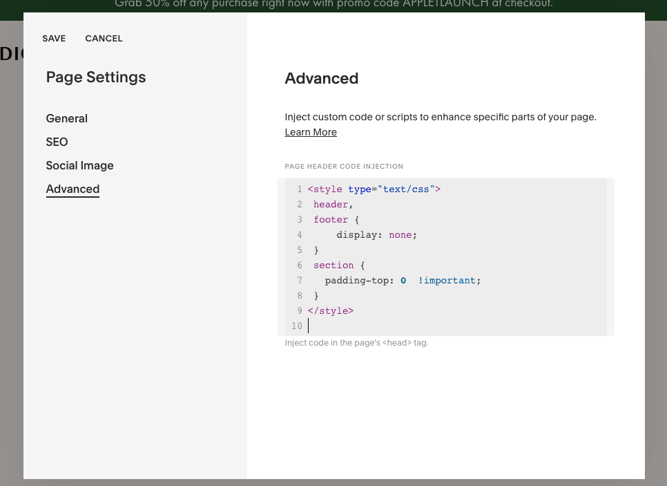 How to Create a Customized Cover Page in Squarespace 7.1 — Applet Studio