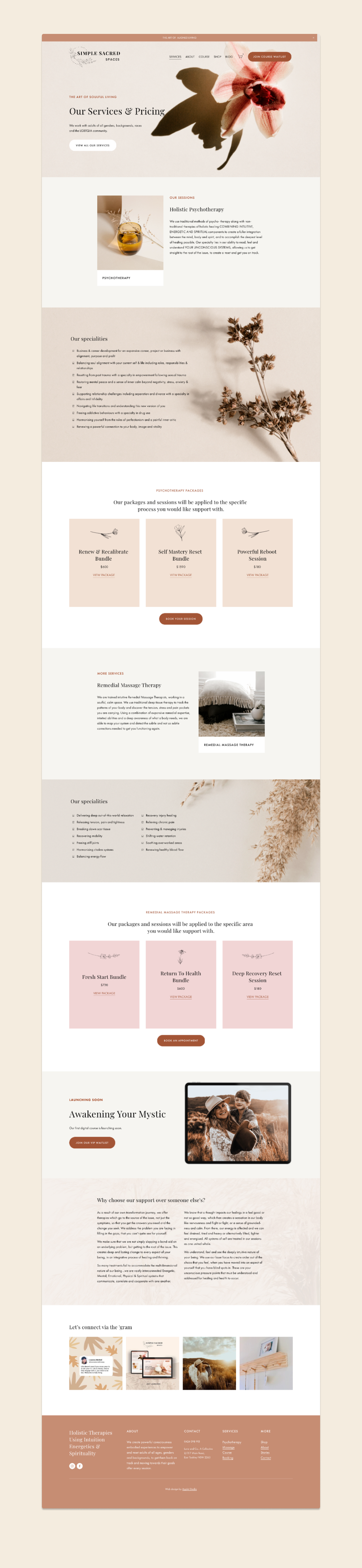 Squarespace Website for Therapy Practice — Applet Studio