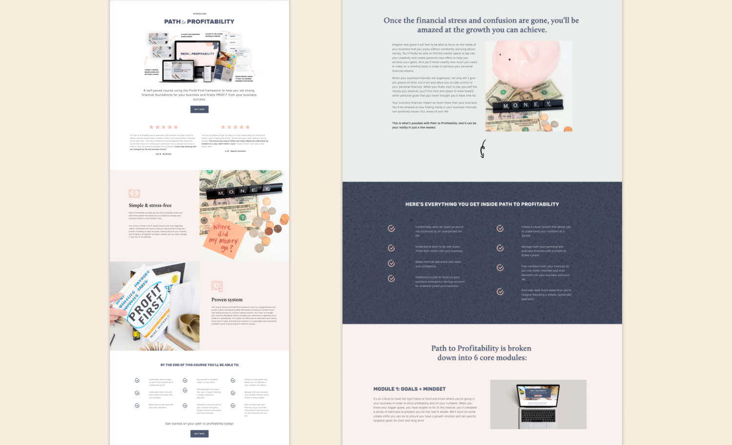 Squarespace Sales Page For a Financial Coach: Case Study — Applet Studio