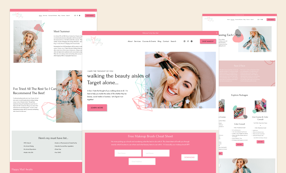 Girly Squaree Website For A Makeup