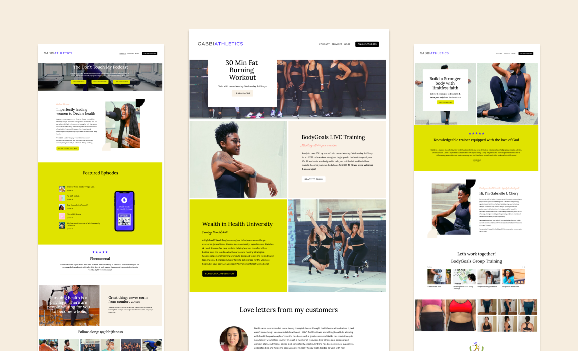 Dynamic Squarespace Website for a Sports Trainer — Applet Studio