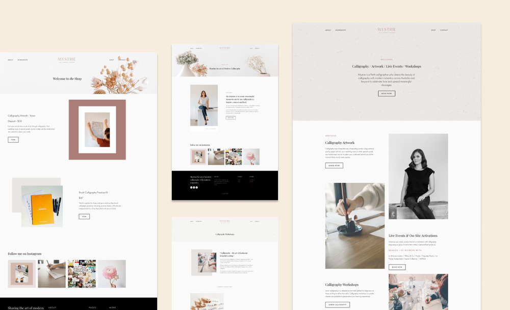 Romantic Squarespace Website for a Calligraphy Studio — Applet Studio