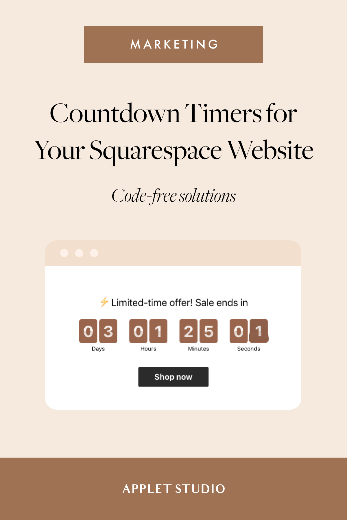 Code-Free Countdown Timers for Your Squarespace Website — Applet Studio