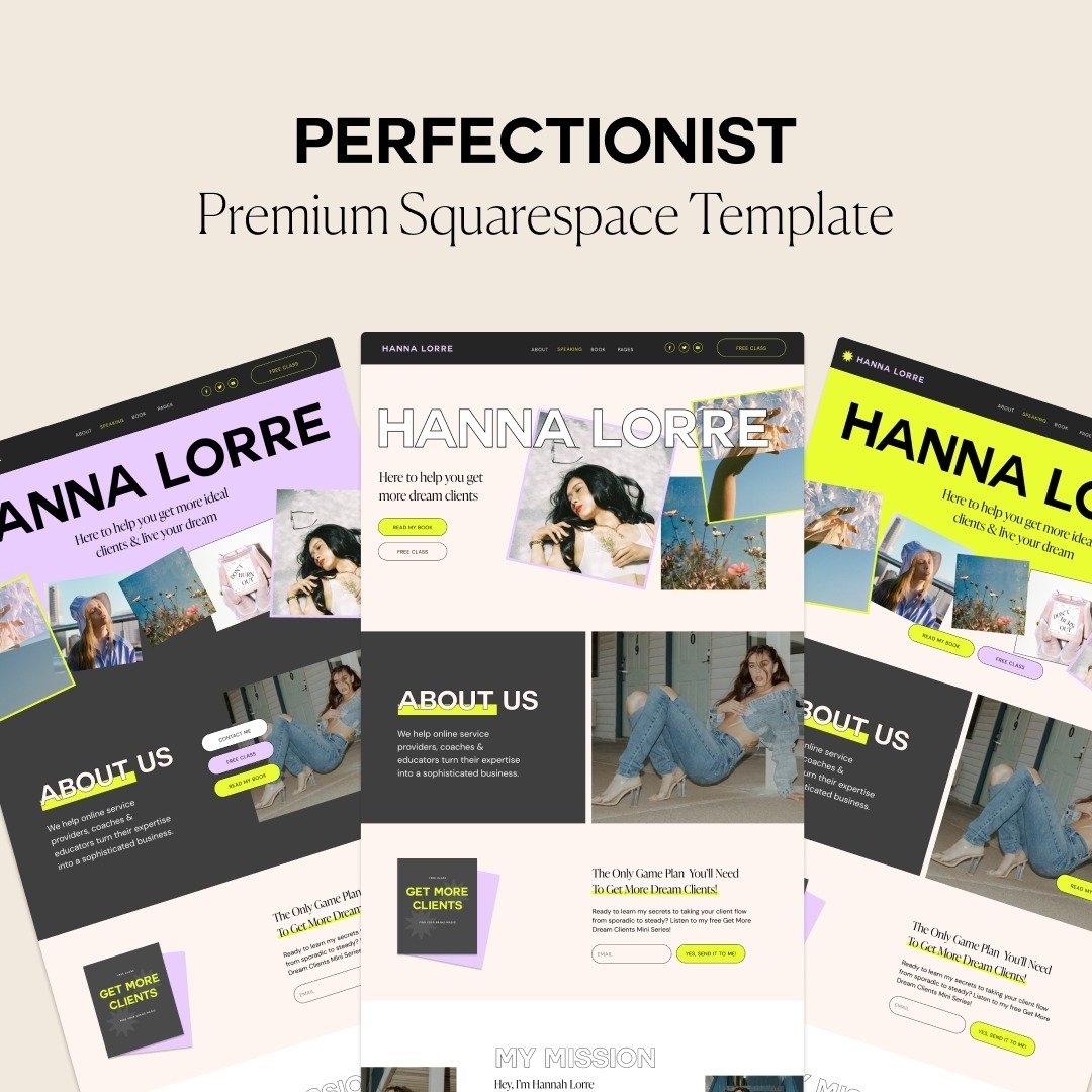 One of the clients asked for Figma files for one of the templates (I can provide those if you ask!) - and it reminded me the number of concepts I did for the Perfectionist template and how many designs never actually make it as a template. You can se