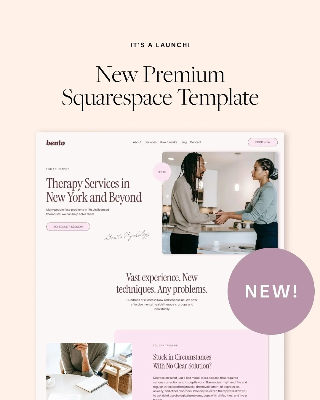 Meet Bento 🍱✨ Our newest Squarespace template built for coaches, consultants + service pros who are ready to book clients on repeat.

Sleek. Customizable. Booking-ready.
Your next website upgrade starts in our shop!