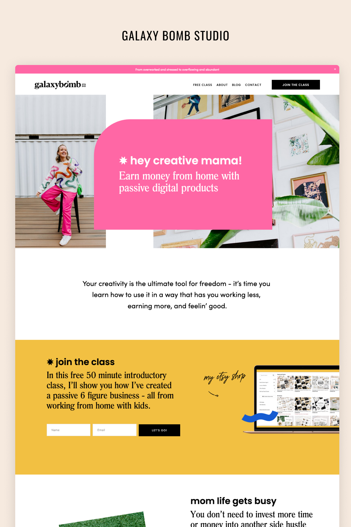 Squarespace Website for a Course Creator