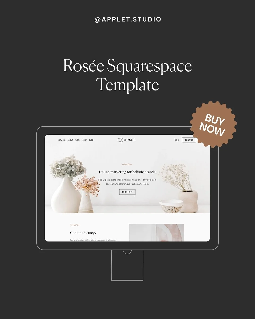 Minimal grids, maximum vibes &mdash; that&rsquo;s the Ros&eacute;e Squarespace Template. 

✨ Tap the link in bio to shop!