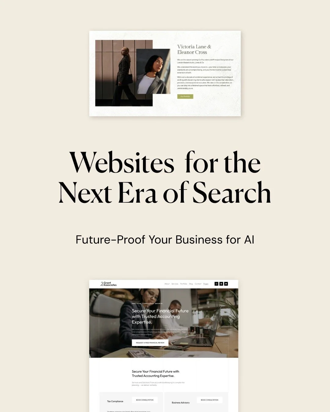 Calling all creatives:
To show up in AI, you need a website.

AI doesn&rsquo;t index posts or stories. It references clear, well-structured websites.

If your site is vague, aesthetic-only, or buried under clever copy, it won&rsquo;t surface.

Our Sq