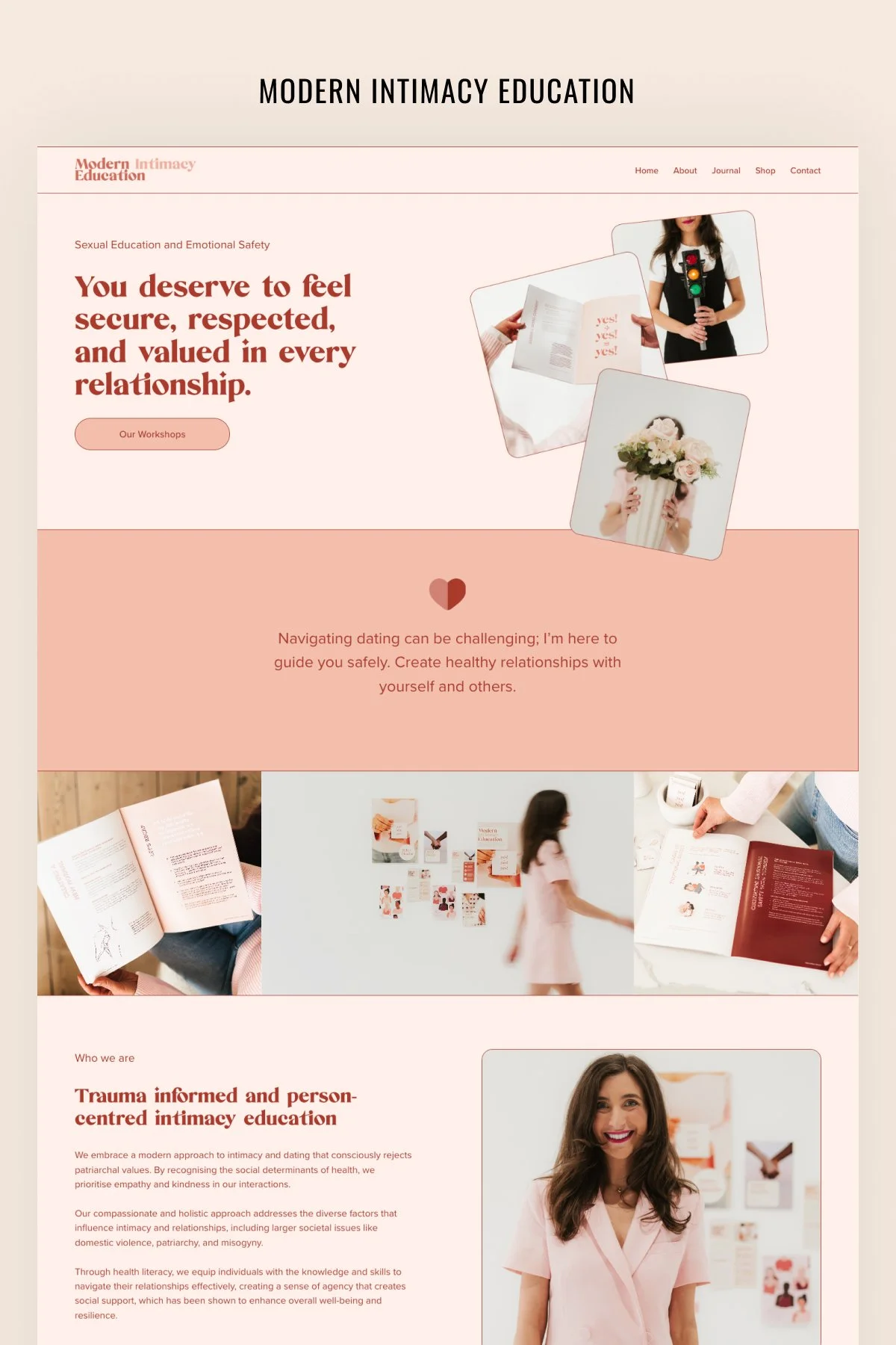Approachable Squarespace Website for a Sexual Health Educator