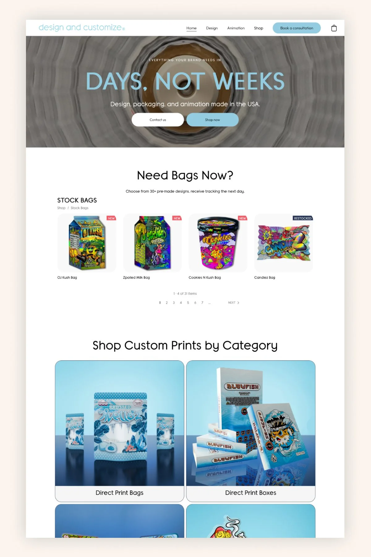 Bold and Minimalist Squarespace Website for a Creative Agency