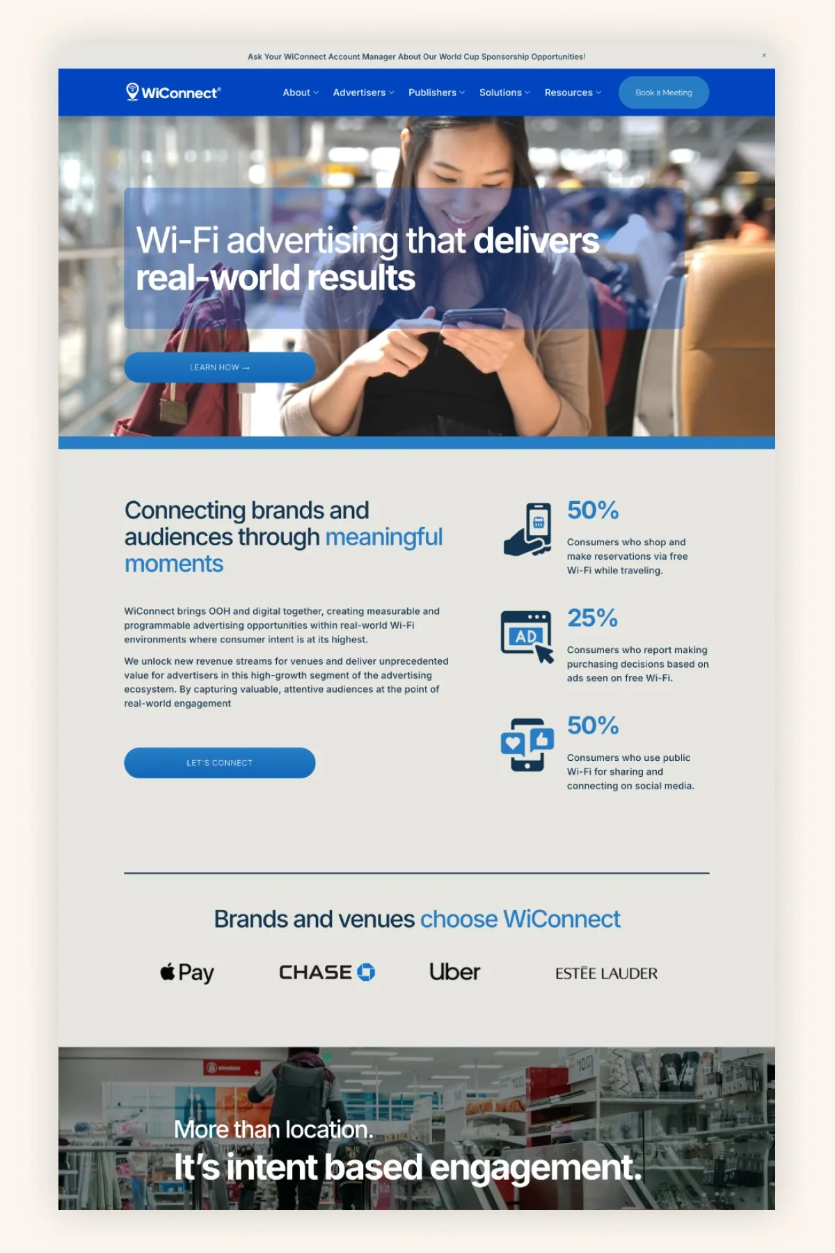Competitive Squarespace Website for a Wi-Fi AdTech Company