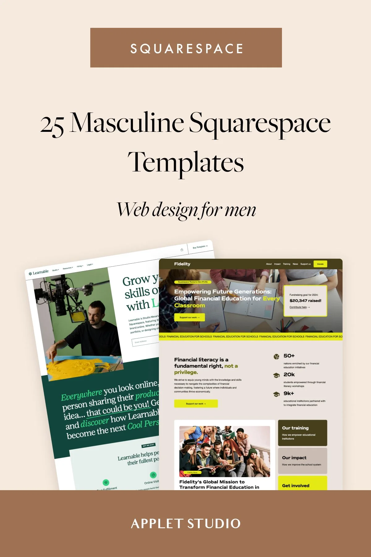 The Best Masculine Squarespace Templates in 2026
