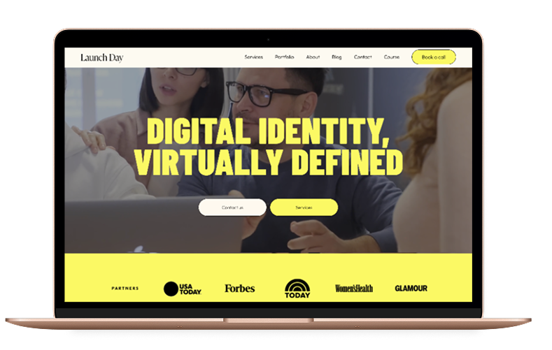 Launch Day Squarespace template for nonprofits — credible professional website design