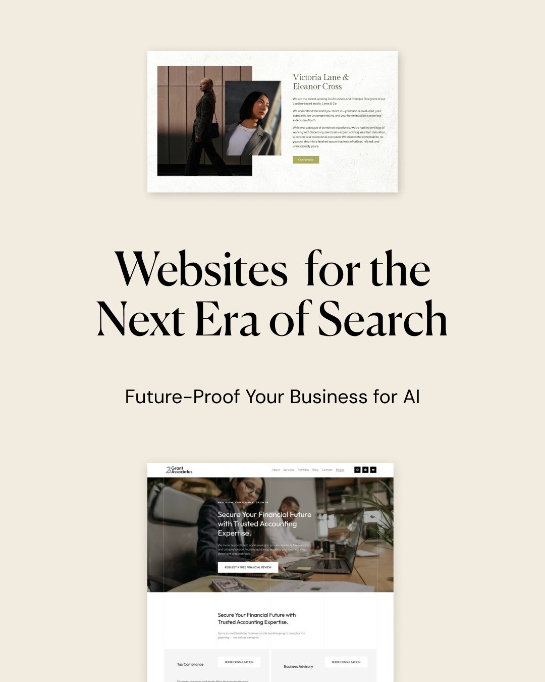 Calling all creatives:
To show up in AI, you need a website.

AI doesn&rsquo;t index posts or stories. It references clear, well-structured websites.

If your site is vague, aesthetic-only, or buried under clever copy, it won&rsquo;t surface.

Our Sq