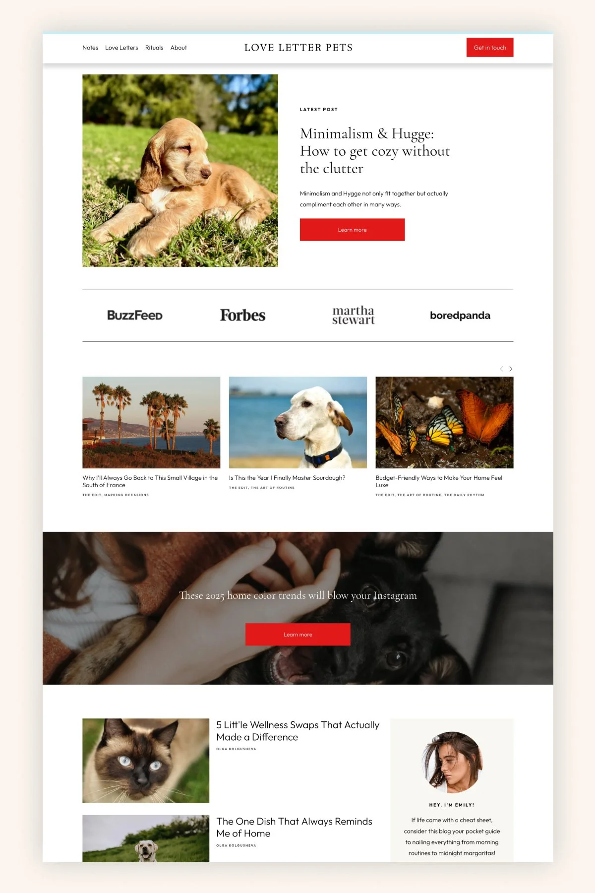 Crisp Squarespace Website for a Blogger