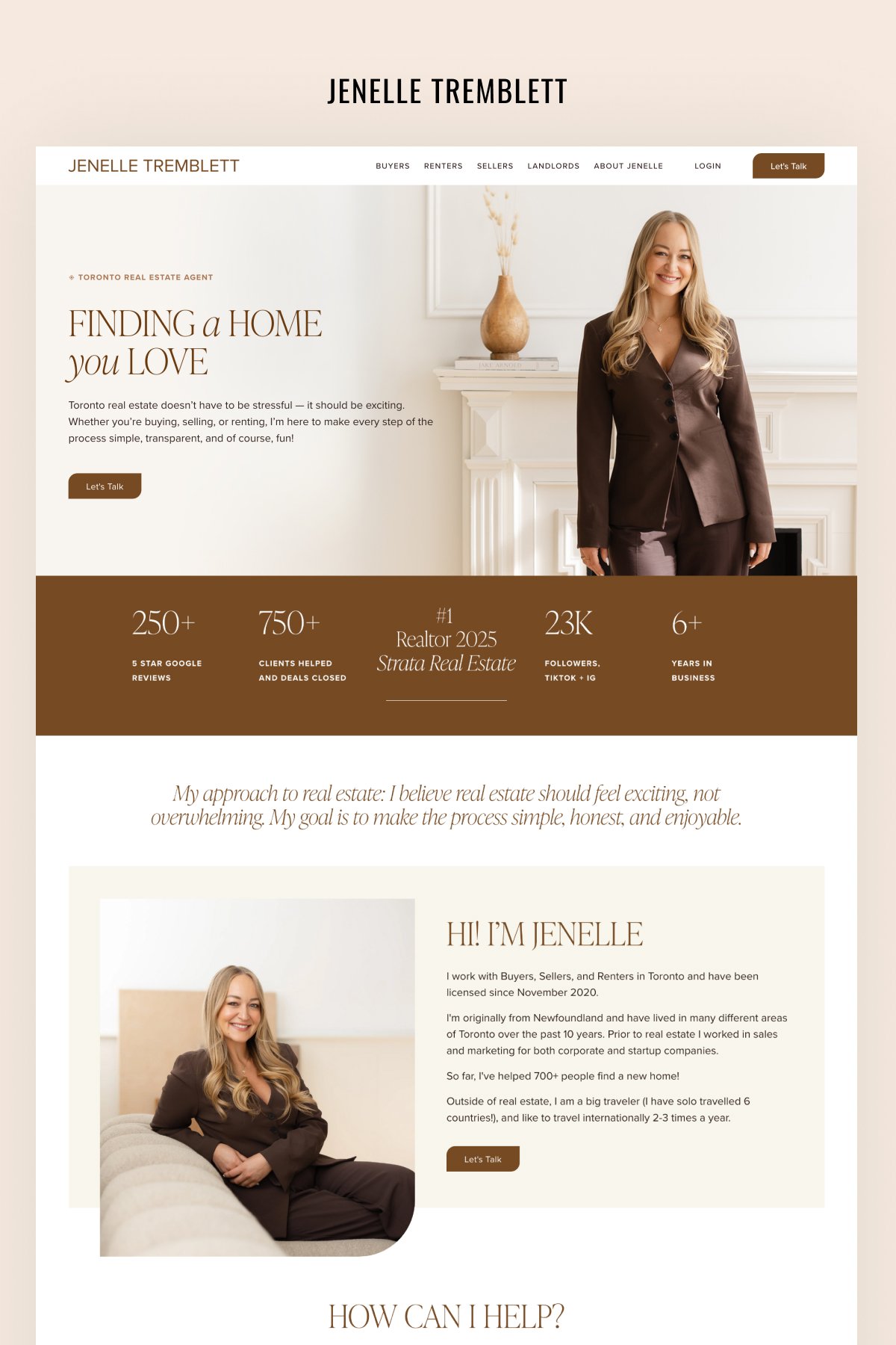 Warm and Conversion-Focused Squarespace Website for a Toronto Realtor