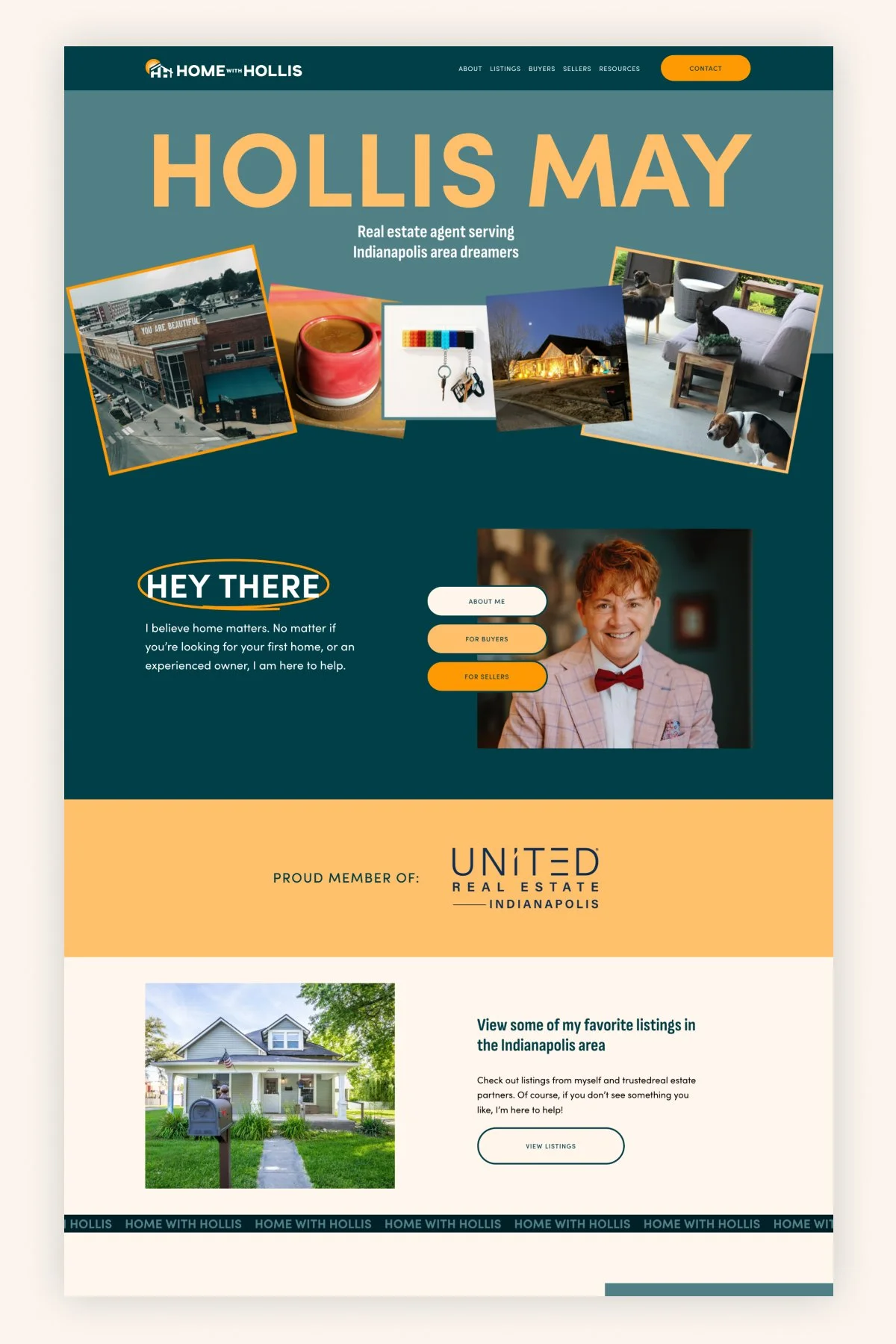 Warm Squarespace Website for an Indianapolis Real Estate Agent