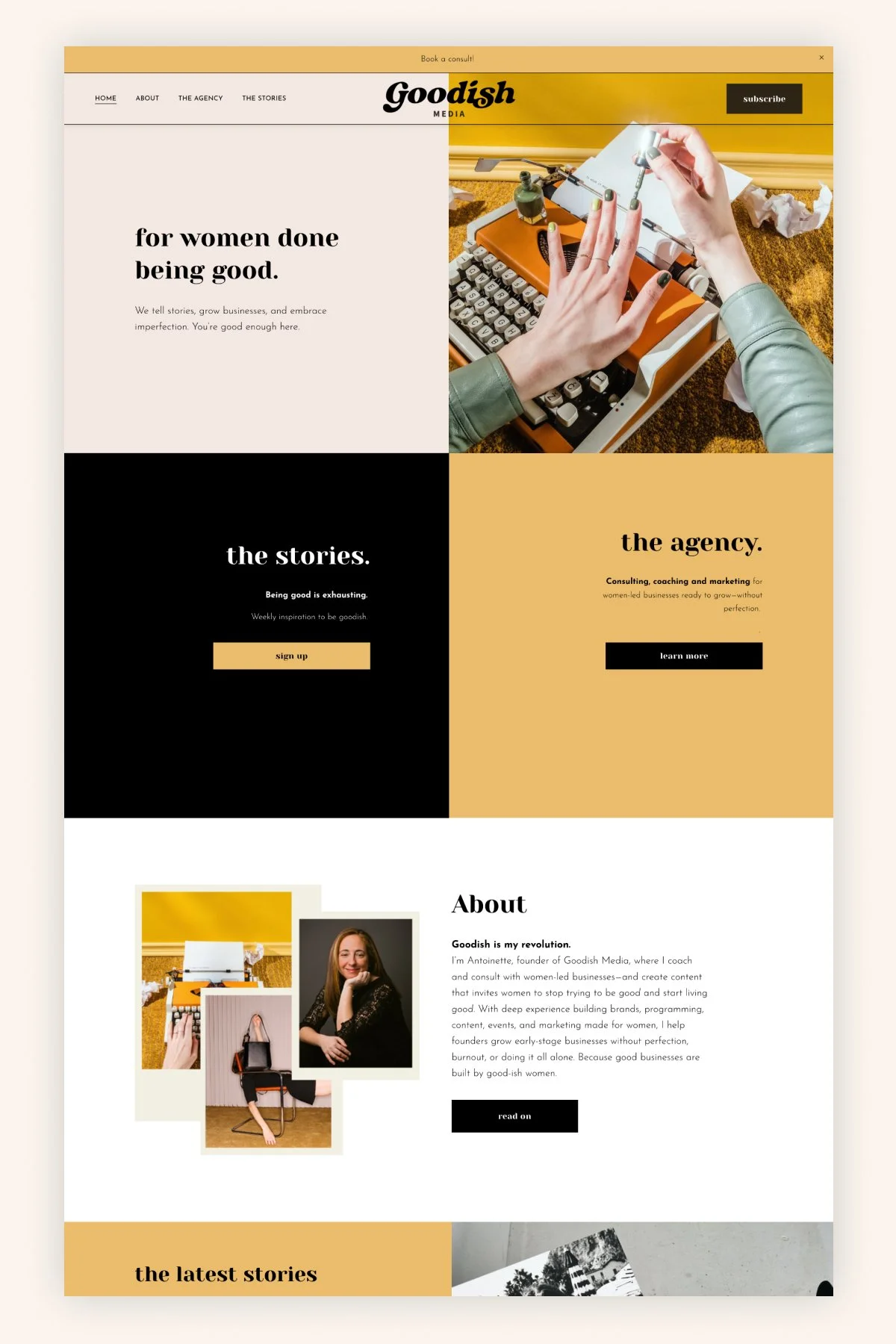 Bold Squarespace Website for a Women's Business Consultancy