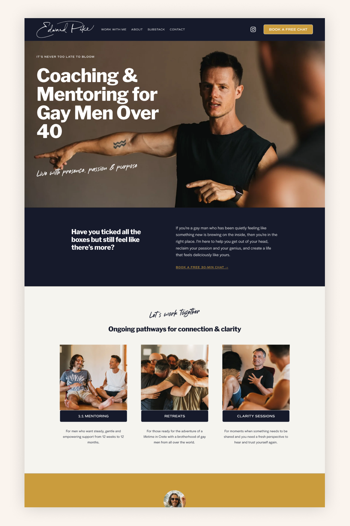 Steady Squarespace Website for a Coach and Retreat Facilitator