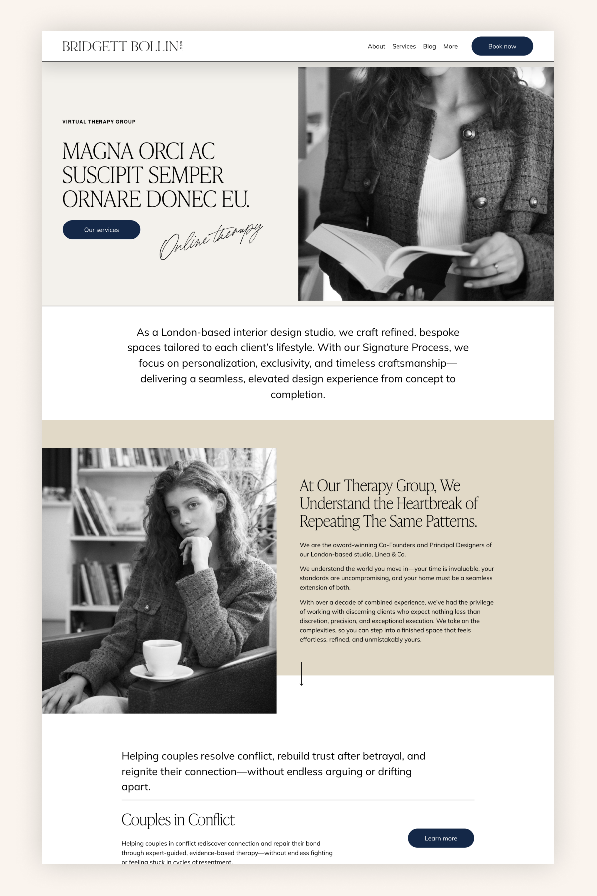 Composed Squarespace Website for a Psychotherapist
